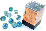 Nebula: 12mm d6 Oceanic/gold Luminary Dice Block (36 dice)