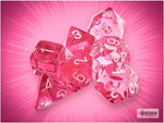 Translucent: Polyhedral Pink/white 7-Die Set