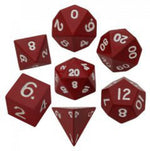 16mm Red Painted Metal Polyhedral Dice Set