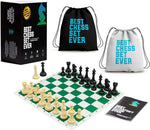 Best Chess Set Ever: Black/Natural with Dual Sided Board