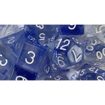 7ct Dice Set: Diffusion Sapphire (Arch'd D4 and Balance'd D20)