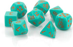 Lab Dice 4 Heavy: Poly Turquoise/Orange (7)
