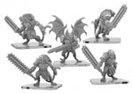 Monsterpocalypse: Legion of Mutates Slashers and Clicker Unit (White Metal)