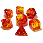 Lab Dice 3 Gemini: Poly Red/Yellow/Gold (7)