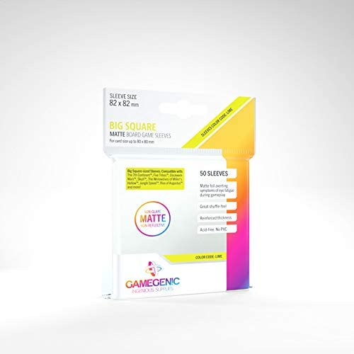 Gamegenic Prime Board Game Sleeves Matte - Big Square