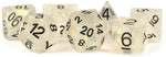 Icy Opal Resin: 16mm Dice Poly Set Clear (7)