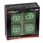 Magic the Gathering: Deluxe Loyalty Dice Set (4 D6 22mm) - Green