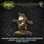 Hordes: Minions Kwaak Slickspine & Gub, Croak Sorcerers Character Solo (White Metal)