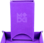Fold Up Velvet Dice Tower: Purple
