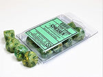 Poly D10 Marble Green/Dark Green (10)
