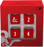 Dungeons & Dragons RPG: Heavy Metal Red and White D6 Dice Set