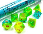 Lab Dice 5 Gemini: Poly Plasma Green-Teal/orange Luminary (7)