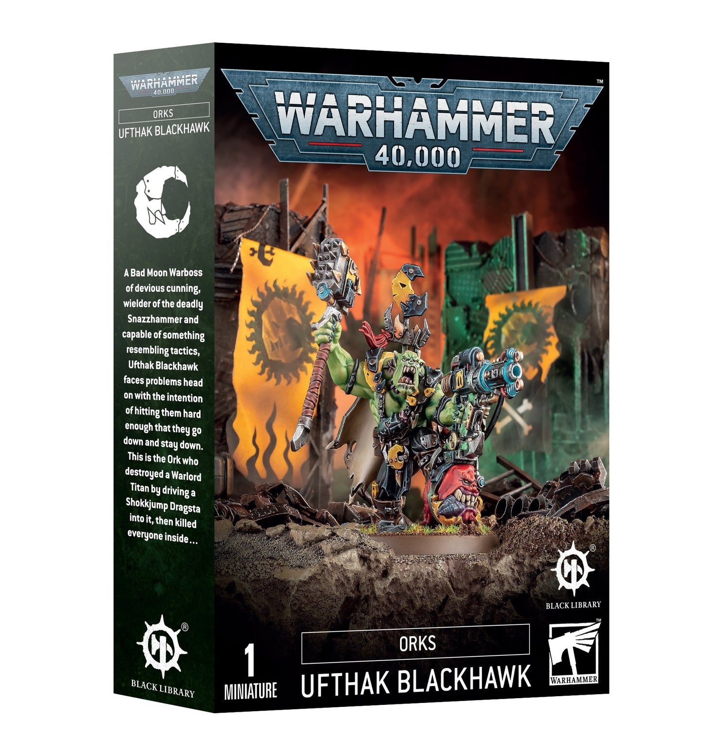 Warhammer 40K: Black Library Miniature - Orks, Ufthak Blackhawk