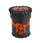 Dice Cup: Flying Dragon Black/Red Leather