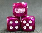 Empire Games Dice D6 Velvet Purple/White