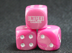 Empire Games Dice D6 Velvet Pink/White