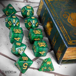Elder Dice: Brand of Cthulhu 10 Dice Polyhedral Set - Glass and Wax