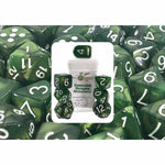 Poly Set Emerald Dragon Shimmer w/Arch'd4, White Ink (7)