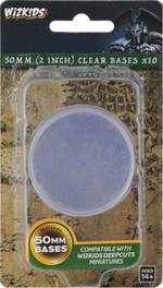 WizKids Deep Cuts Unpainted Miniatures: 50mm Round Base (10) Clear