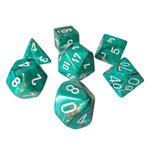 Dice Menagerie 10: Poly Marble Oxi Copper/White (7)