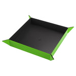 Gamegenic Magnetic Dice Tray: Square Black/Green