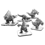 Monsterpocalypse: Terrasaur Carnidon and Spikodon Units (Resin and White Metal)