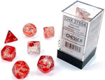 Nebula: Polyhedral Red/silver Luminary 7-Die Set