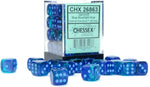 Gemini: 12mm d6 Blue-Blue/light blue Luminary Dice Block (36 dice)