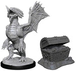 Dungeons & Dragons Nolzur`s Marvelous Unpainted Miniatures: W13 Bronze Dragon Wyrmling & Pile of Sea found Treasure