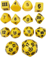 Dice of Unusual Size: Yellow Dice Set