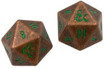 Dungeons & Dragons RPG: Heavy Metal Copper and Green D20 Dice Set