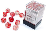 Nebula: 12mm d6 Red/silver Luminary Dice Block (36 dice)