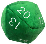 Jumbo D20 Novelty Dice Plush - Green with White