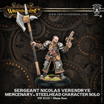 Warmachine Mercenaries Sergeant Nicolas Verendrye Steelhead Character Solo