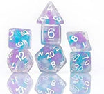 RPG Dice Set (7): Cotton Candy Glowworm