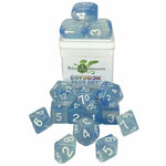 7ct Dice Set with Arch'D4: Diffusion Blue Sky