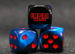 Empire Games Dice D6 Gemini Black-Starlight/red