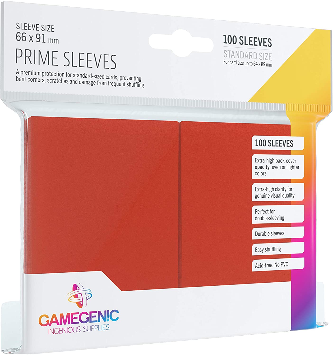 Gamegenic: Sleeves - Red Prime Gamegenic: Sleeves - Red Prime