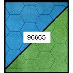 Battlemat: 1in Reversible Blue-Green Hexes (23.5in x 26in Playing Surface)