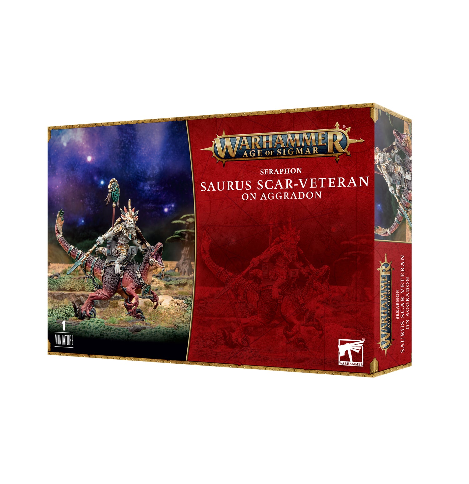 Warhammer Age of Sigmar: Seraphon - Saurus Scar-Veteran on Aggradon