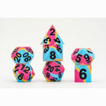 16mm 7ct Silicone Sharp Dice Set - Pansexual