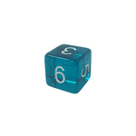 8ct Dice Set: 18mm D6: Translucent Peacock Blue