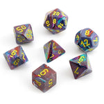 Festive: Mini-Polyhedral Mosaic/yellow 7-Die set
