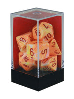 Dice Menagerie 10: Poly Festive Sunburst/Red (7)