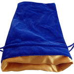 Dice Bag: 6x8: Velvet/Satin: BU/GD