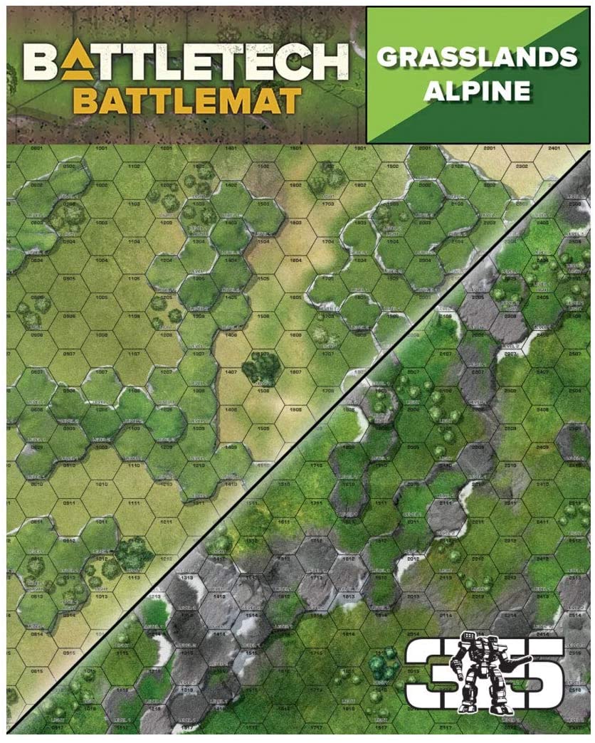 BattleTech: Battle Mat - Grasslands Alpine