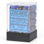 Gemini 3: 12mm D6 Black Blue Gold/Black (36)