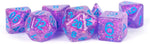 16mm Resin Flash Dice Poly Set: Purple (7)
