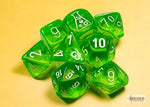 7-Die Set Translucent: Rad Green/White