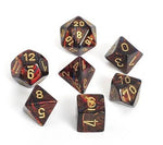 Chessex Polyhedral 7-Die Set Scarab Blue Blood w/Gold 27419